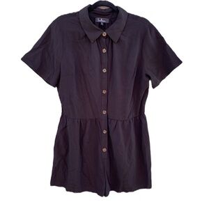 Lulus Feminine Romper Short Sleeve Shorts Preppy Sz XL